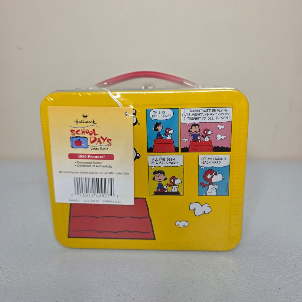 Sealed Hallmark Lunch Box Peanuts Small Yellow Limited Edition Tin QHM8812